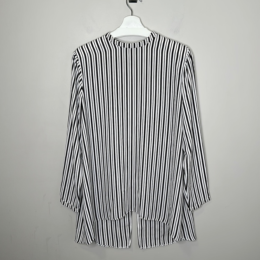 Primark Black and White Striped Tunic Blouse